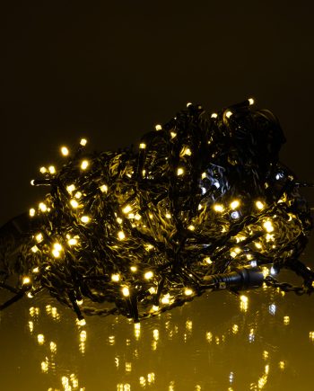 Новорічна гірлянда вулична Бахрома 36 м 600 LED чорний провід Жовтий 36МBY