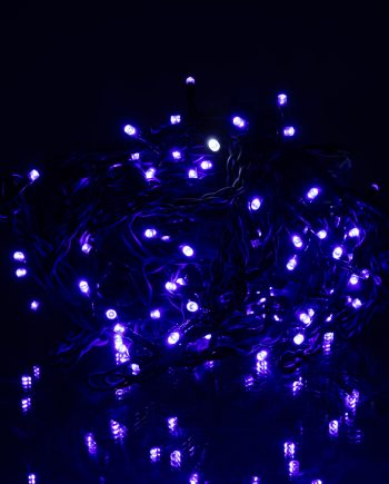 Новорічна гірлянда вулична Бахрома 6 м 105 LED чорний провід Синій 6МBBL