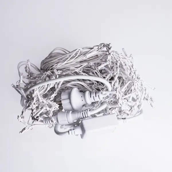 Вулична гірлянда Бахрома 12 м 200 LED білий провід Синій 12MWBL