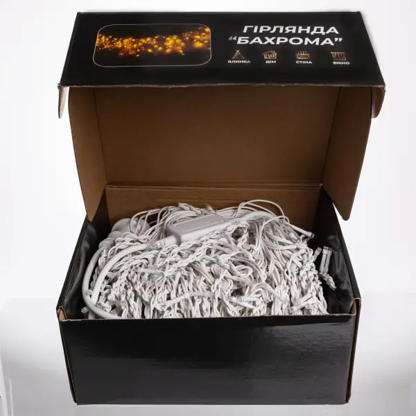 Вулична гірлянда Бахрома 36 м 600 LED білий провід Мультиколір 36MWML