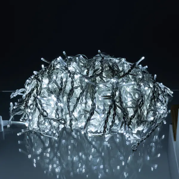 Вулична гірлянда Бахрома 50 м 600 LED білий провід Білий 50MWW