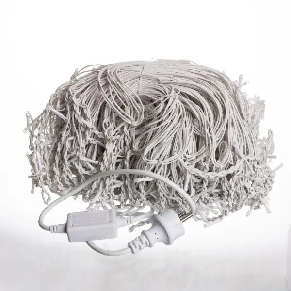 Вулична гірлянда Бахрома 50 м 600 LED білий провід Синій 50MWBL