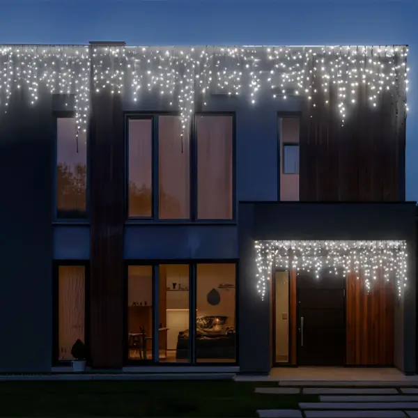 Вулична гірлянда Бахрома 50 м 840 LED чорний провід Білий 50MBW