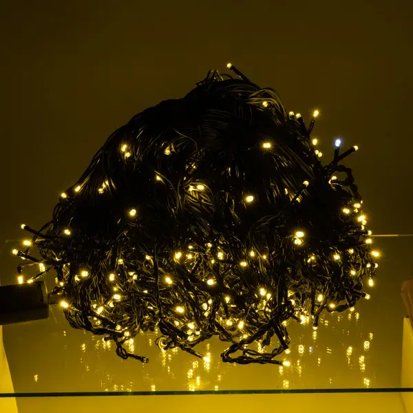 Вулична гірлянда Бахрома 50 м 840 LED чорний провід Жовтий 50MBY