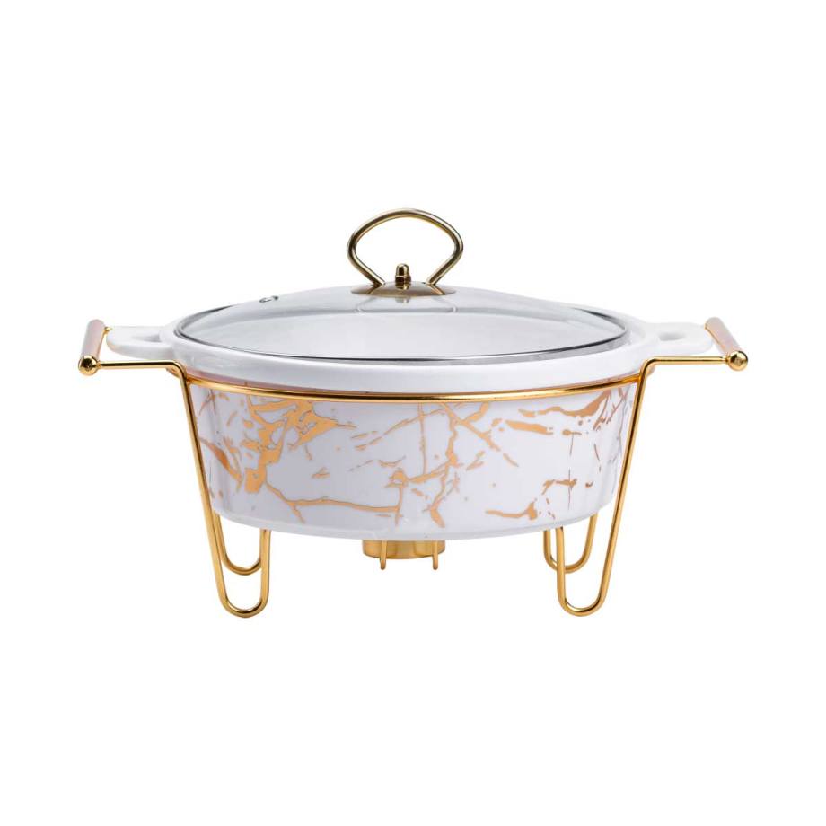 Марміт круглий 1,5 л порцелянаовий з підігрівом 31*24*18 см HP1038