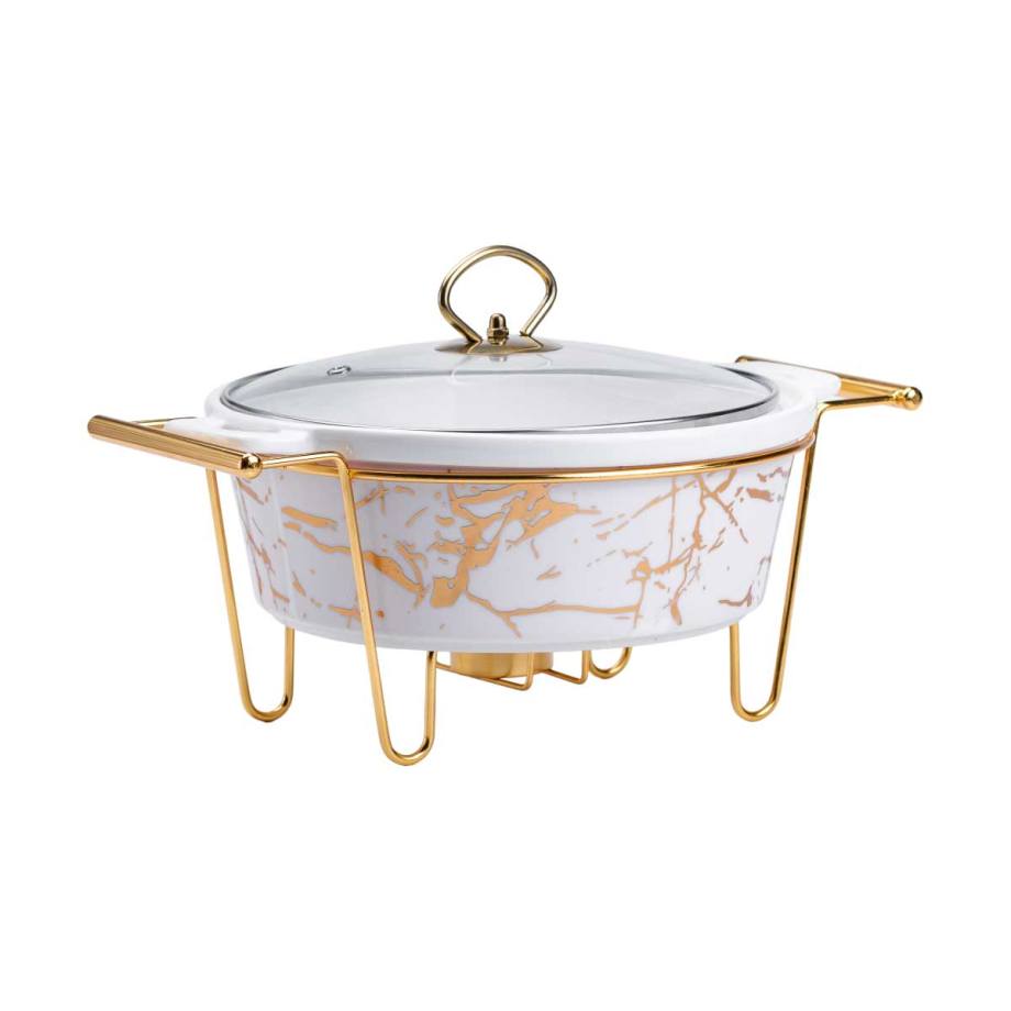 Марміт круглий 1,5 л порцелянаовий з підігрівом 31*24*18 см HP1038