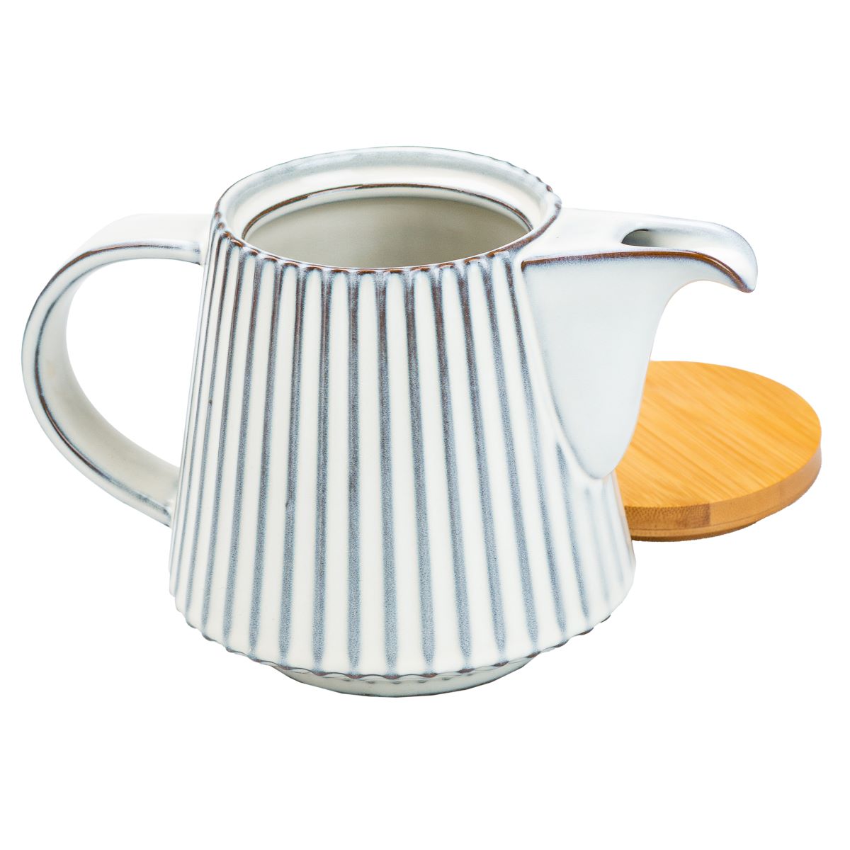 Чайник для заварювання 850 мл порцелянаовий з бамбуковою кришкою Білий HP7211W