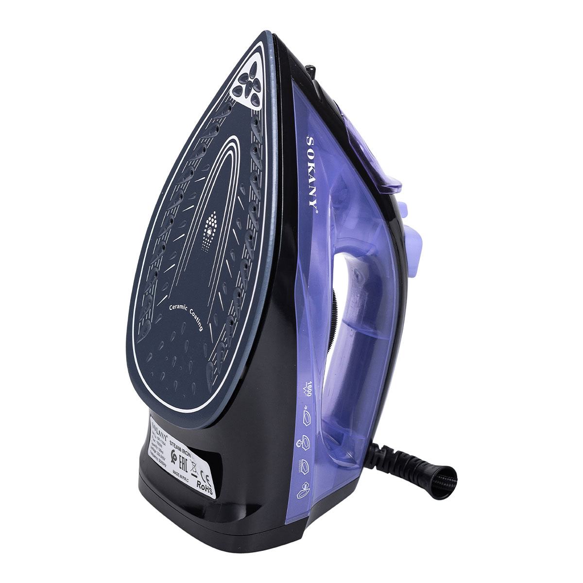 Ручна парова праска 1600 Вт з керамічним покриттям для одягу SK-11004