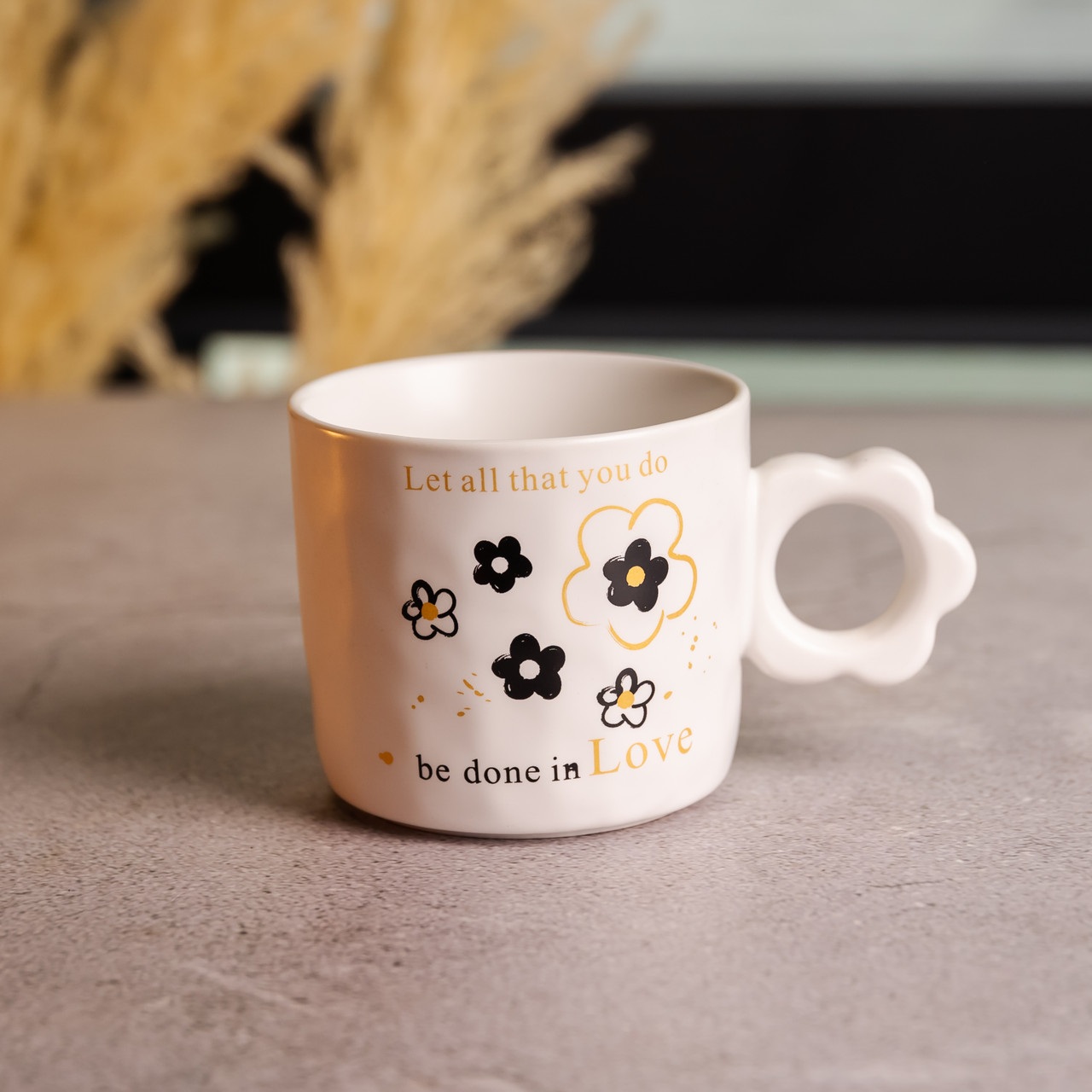 Чашка для чаю та кави порцелянова 420 (мл) гарна оригінальна кружка на подарунок FM-14A