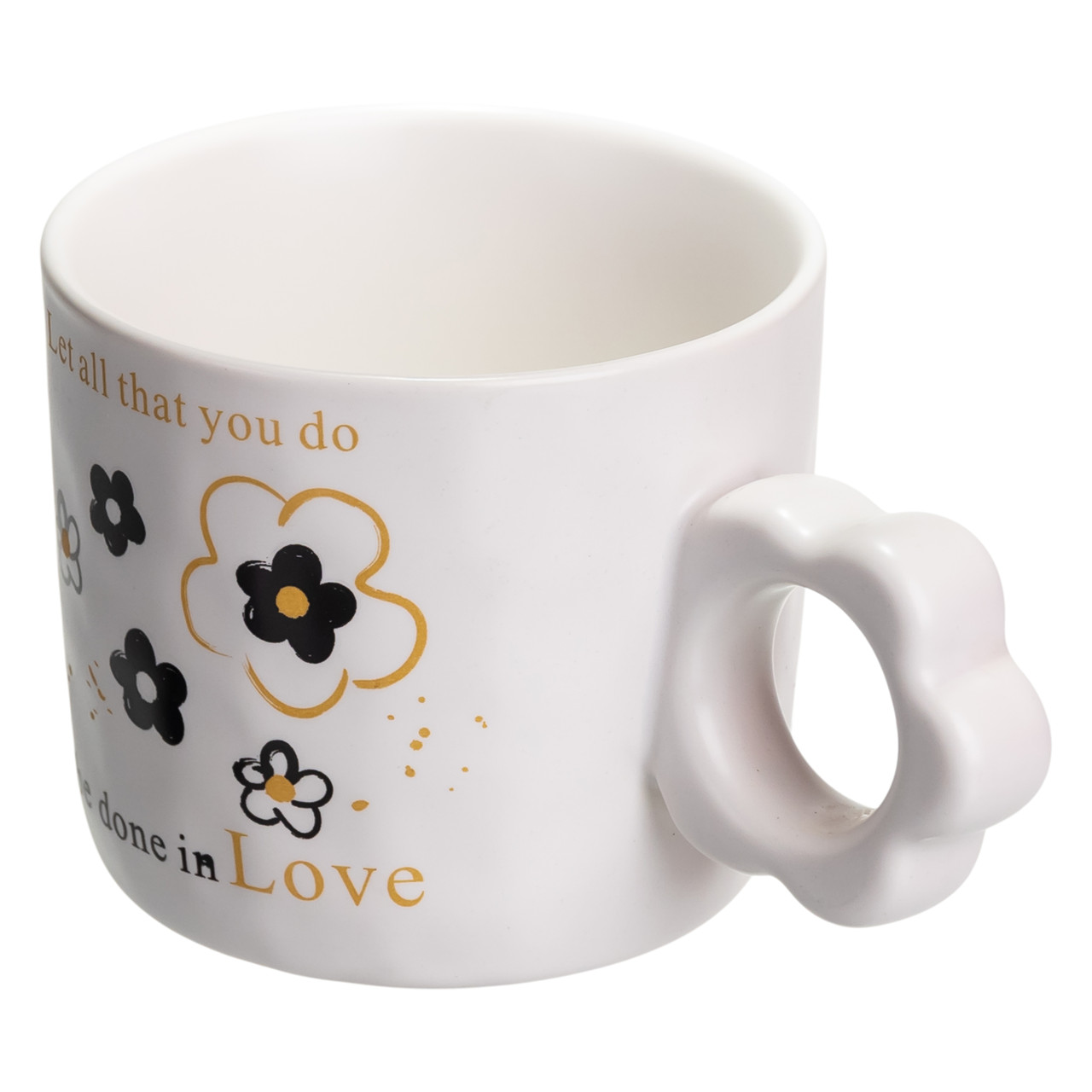 Чашка для чаю та кави порцелянова 420 (мл) гарна оригінальна кружка на подарунок FM-14A