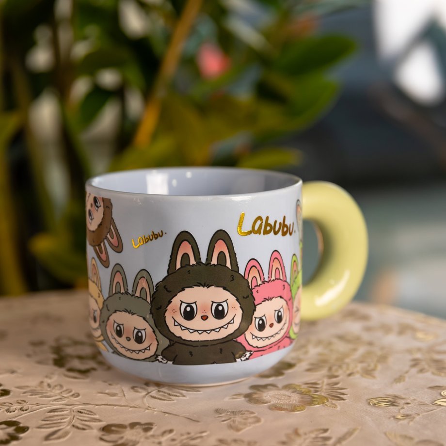 Чашка порцелянова Labubu 400 (мл) подарункова кружка прикольна чашка для дітей на подарунок FM-22D