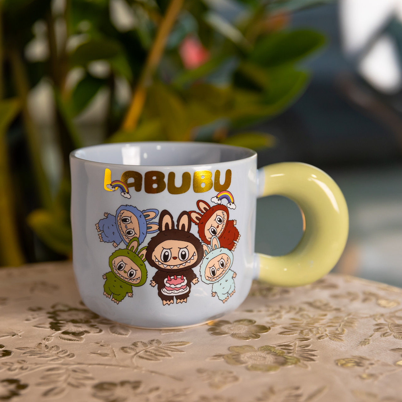 Чашка порцелянова Labubu Bring Joy 400 (мл) подарункова кружка прикольна чашка для дітей на подарунок FM-22C