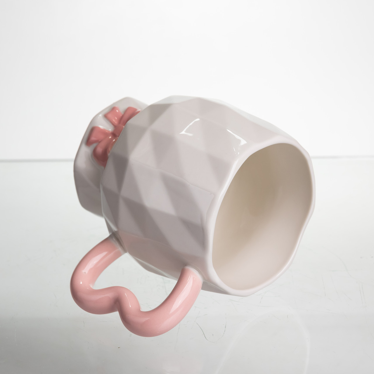 Чашка порцелянова на ніжці 400 (мл) оригінальна кружка на подарунок чашка для чаю та кави Рожевий FM-39C