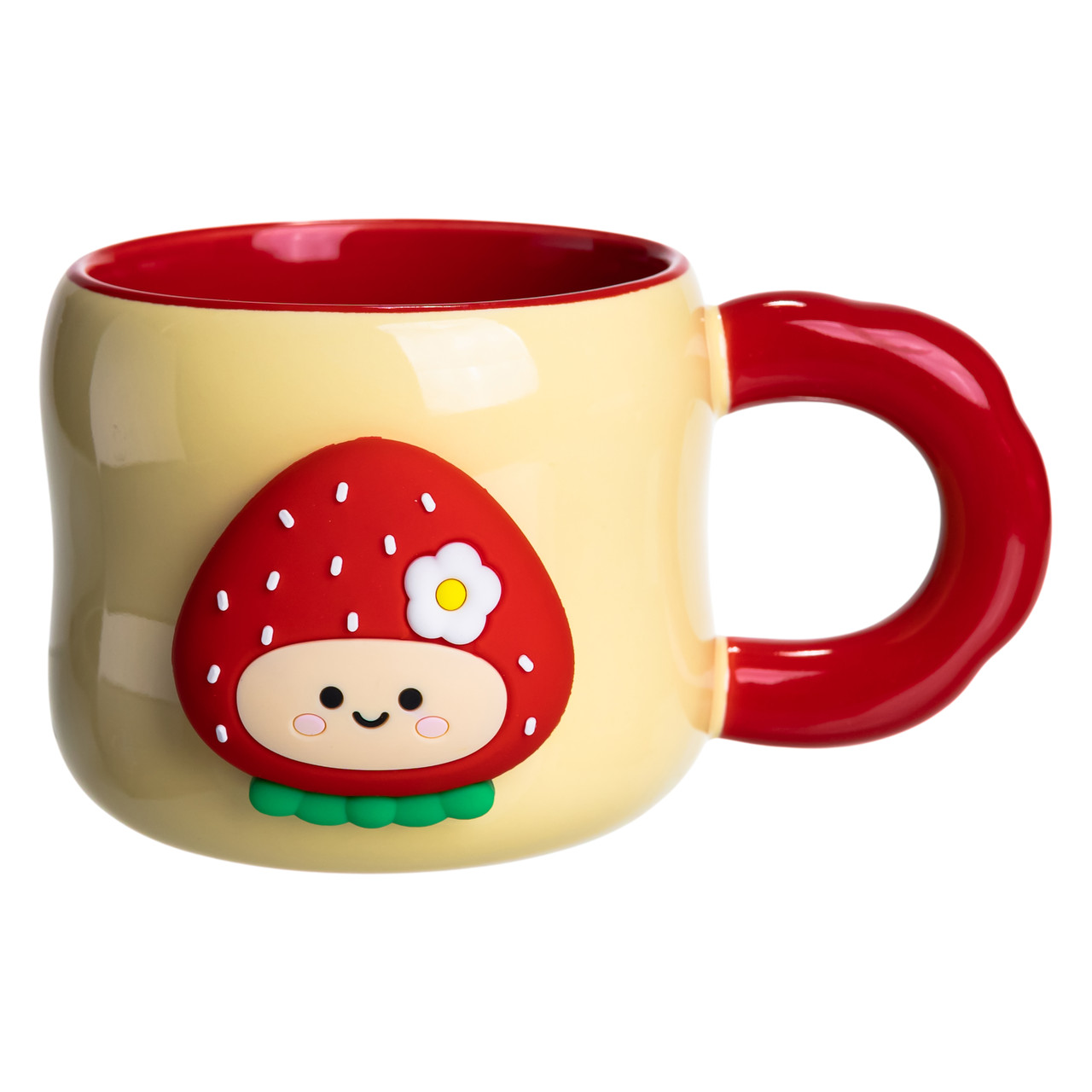 Кубок порцелянова з магнітом Поулиниця 400 (мл) подарункова кружка прикольна чашка для дітей на подарунок Жовтий з червоним FM-53A