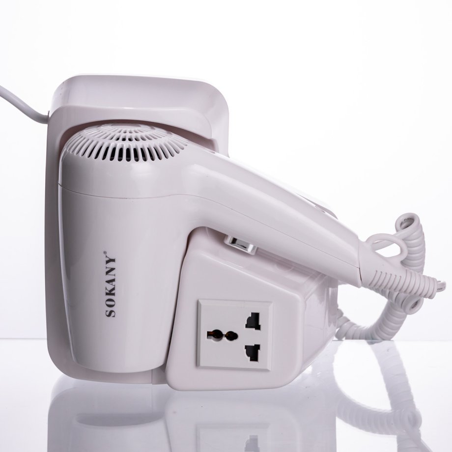 Фен настінний для сушіння волосся побутовий фен для укладання компактний потужний 1200 Вт SK-CF-2217