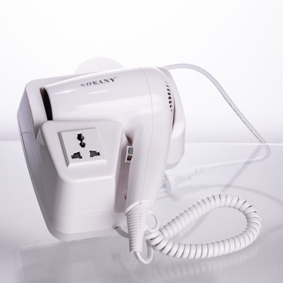 Фен настінний для сушіння волосся побутовий фен для укладання компактний потужний 1200 Вт SK-CF-2217