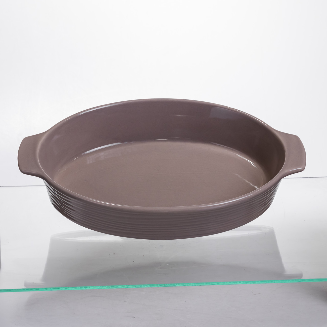 Форма для запікання овальна 36×22.5×7 (см) форма для духовки 2 літри Бежевий S1286