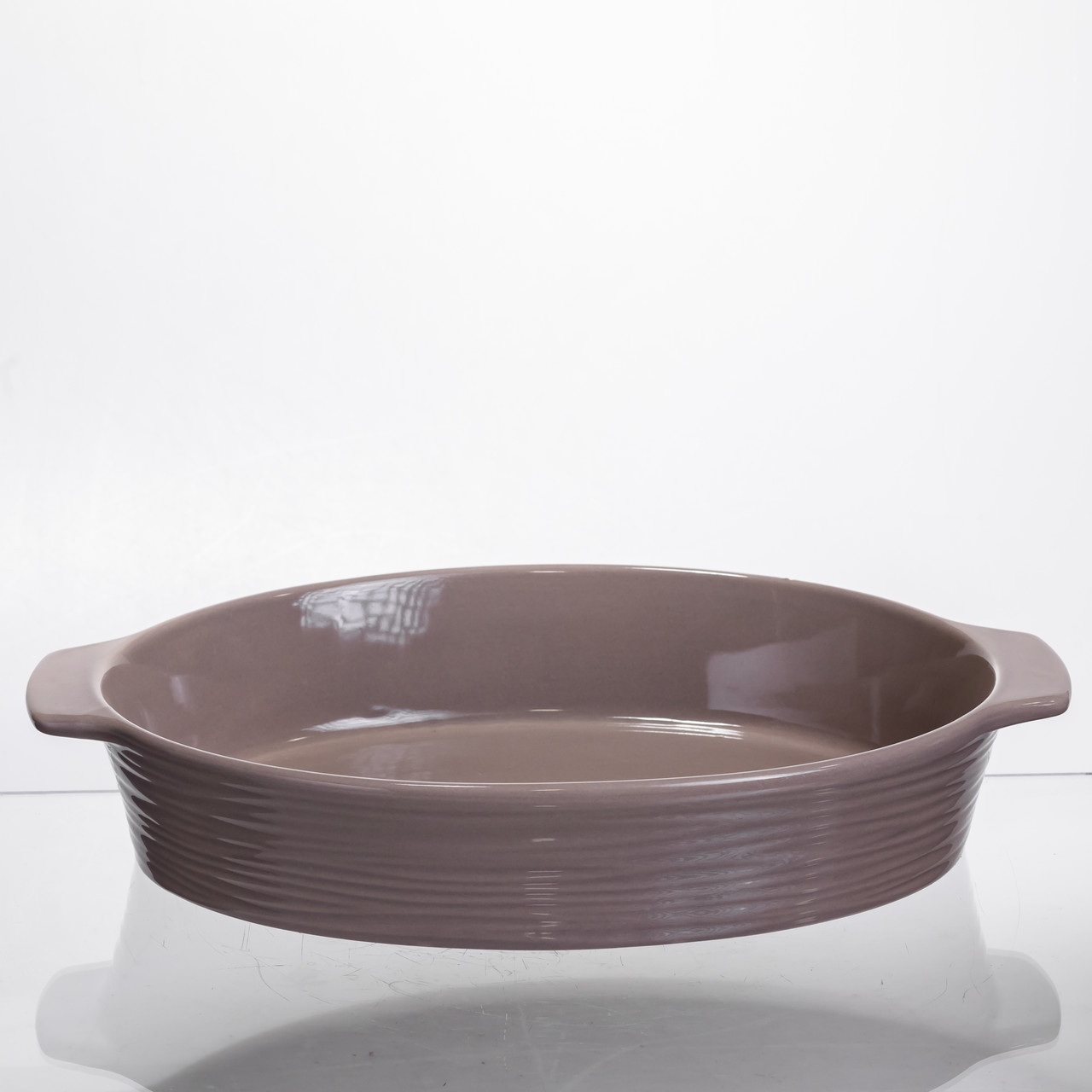 Форма для запікання овальна 36×22.5×7 (см) форма для духовки 2 літри Бежевий S1286