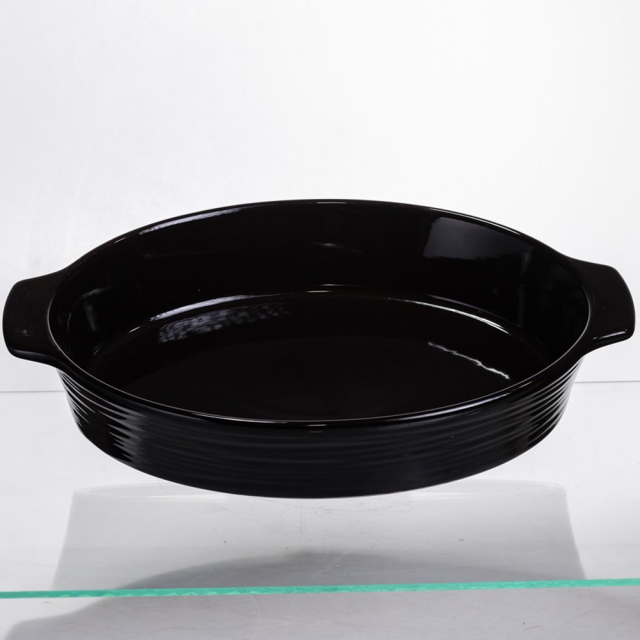 Форма для запікання овальна 36×22.5×7 (см) форма для духовки 2 літри Чорний SH1290