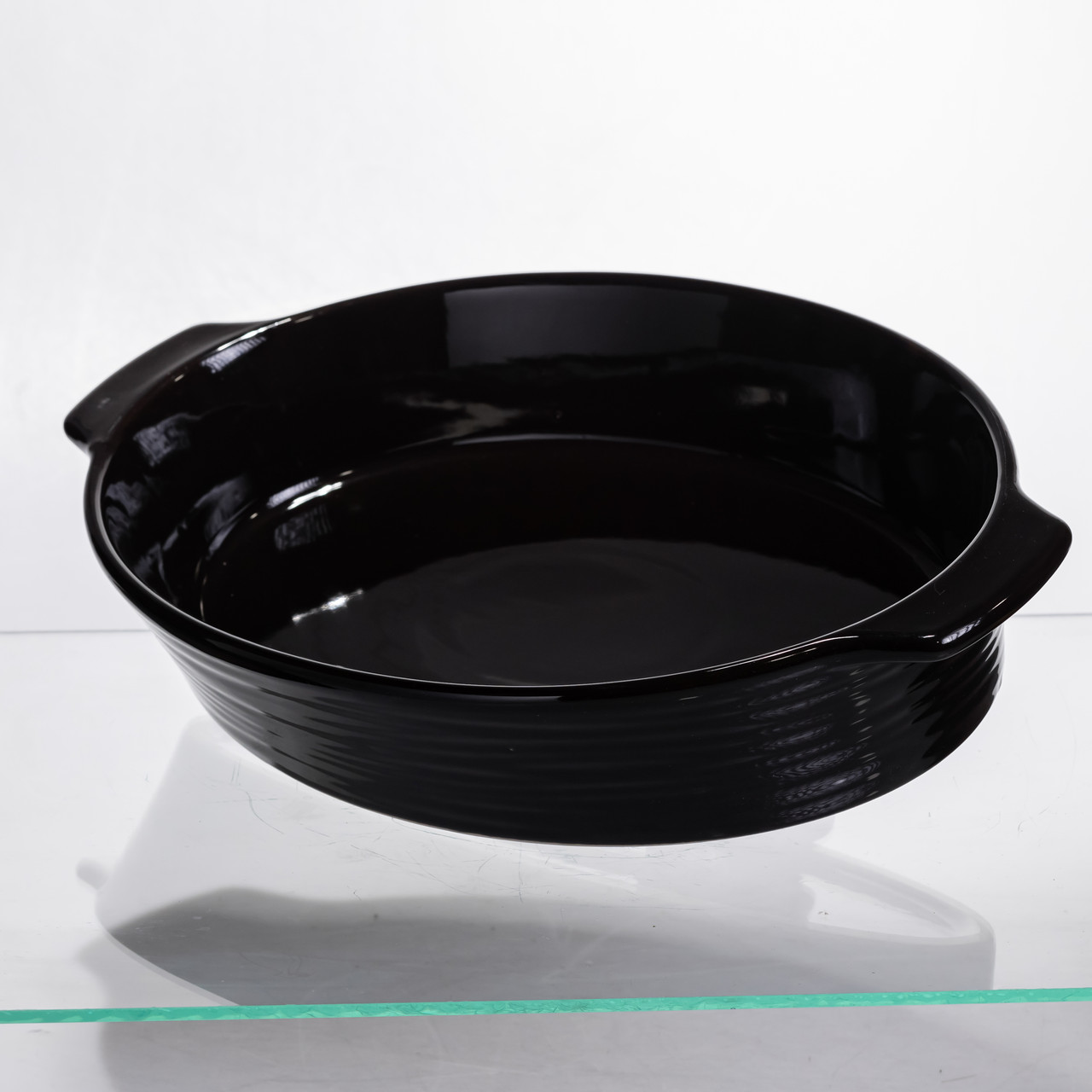 Форма для запікання овальна 36×22.5×7 (см) форма для духовки 2 літри Чорний SH1290