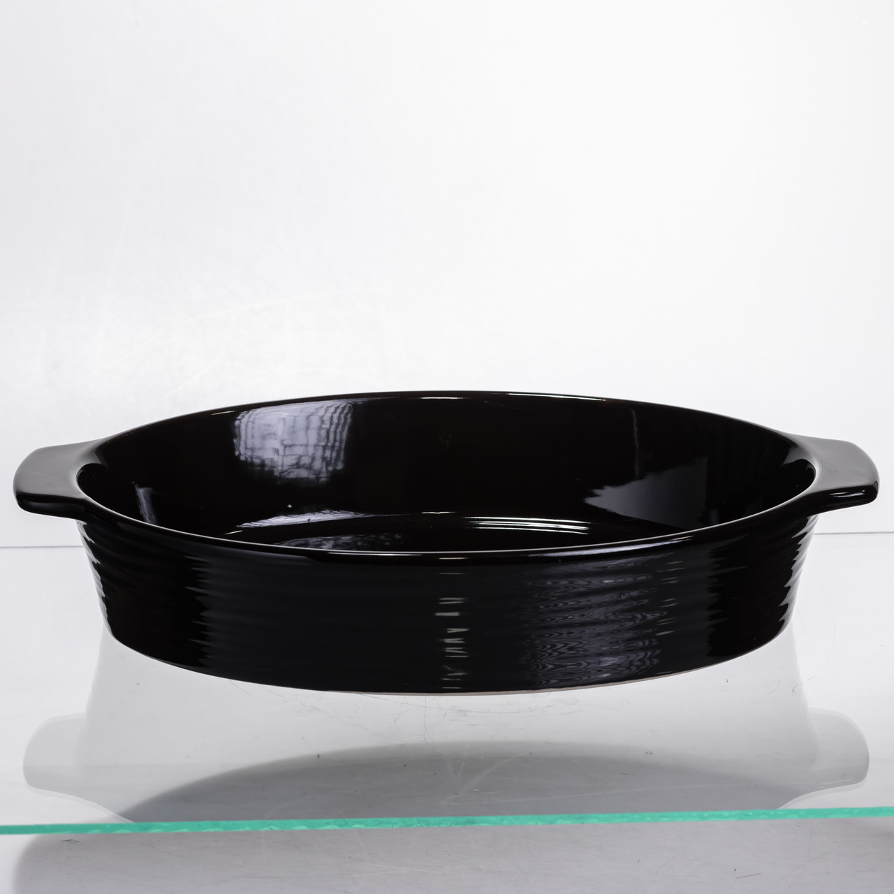 Форма для запікання овальна 36×22.5×7 (см) форма для духовки 2 літри Чорний SH1290
