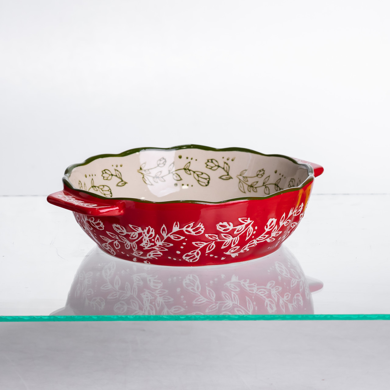 Форма для запікання Vintage Ø17 (см) кругла форма для випікання в духовці з ручками Червона HM04-05