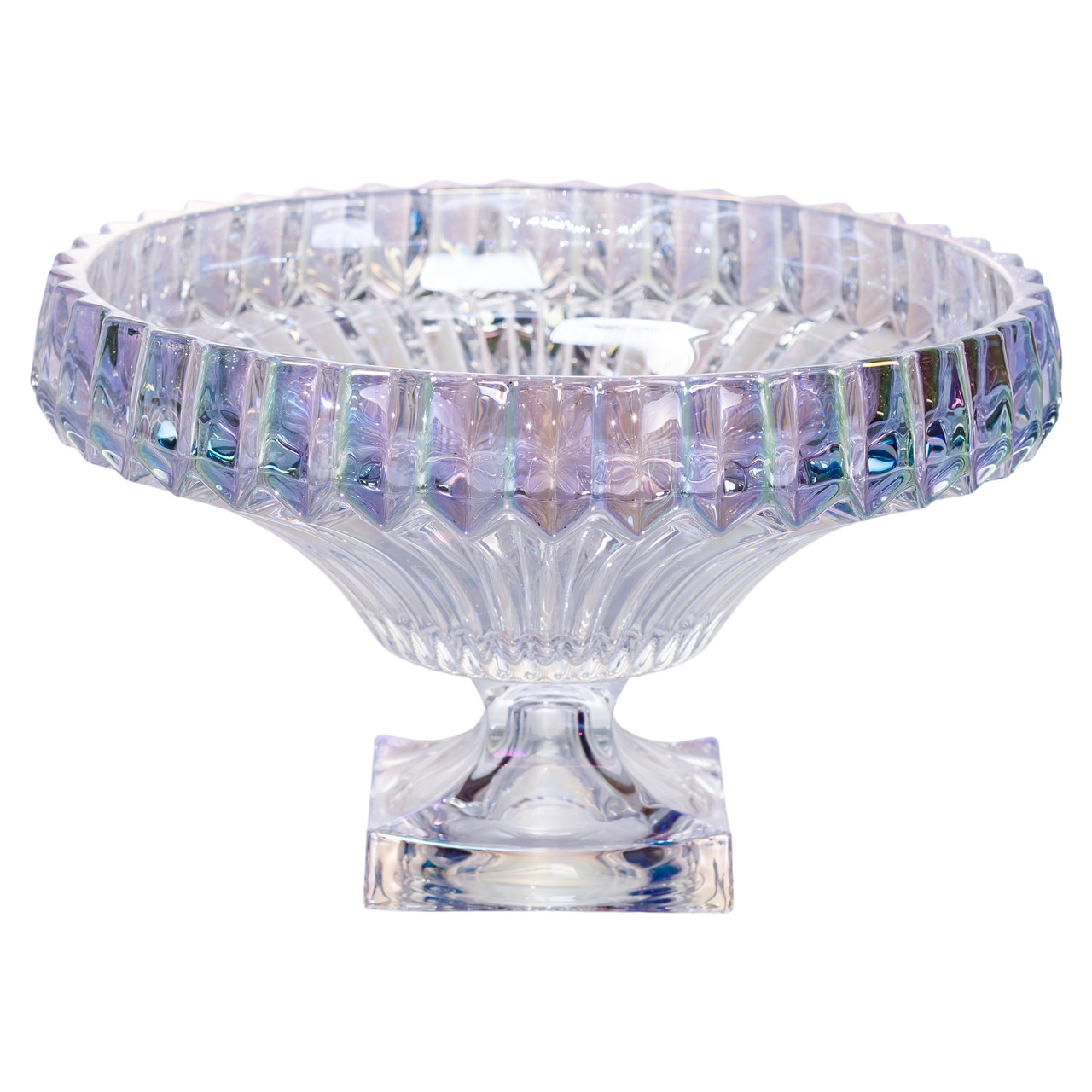 Фруктовниця скляна на ніжці Ø29 (см) кругла ваза для фруктів цукерниця Прозорий HP-19-150RB