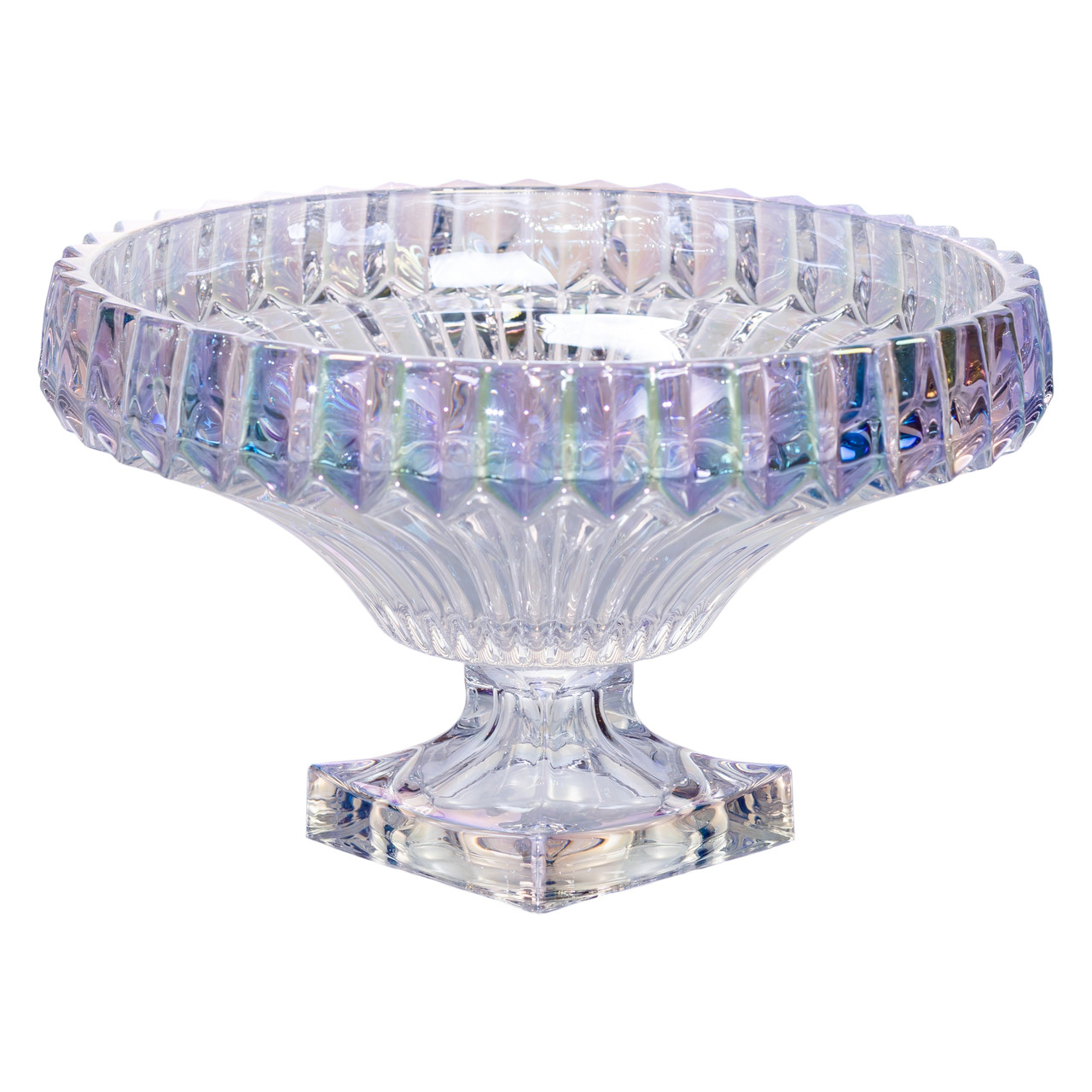 Фруктовниця скляна на ніжці Ø29 (см) кругла ваза для фруктів цукерниця Прозорий HP-19-150RB