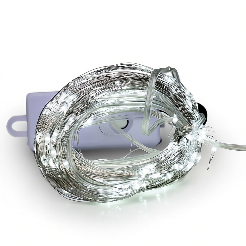 Гірлянда Кінський хвіст 3 м 20 ліній на 600 led лампочок на мідному дроті від мережі Білий 1733015W