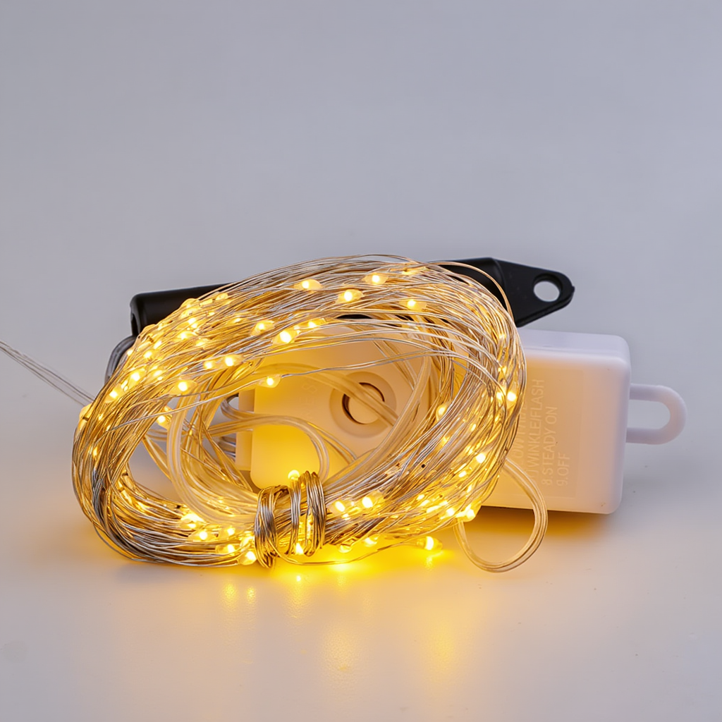 Гірлянда Кінський хвіст 3 м 20 ліній на 600 led лампочок на мідному дроті від мережі Жовта 1733015Y