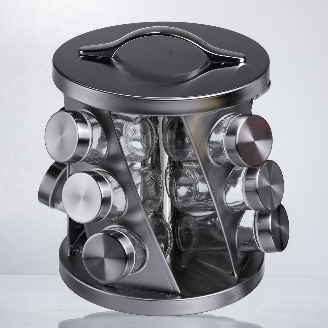 Карусель для спецій 12 баночок по 100 мл, хром HP-1368