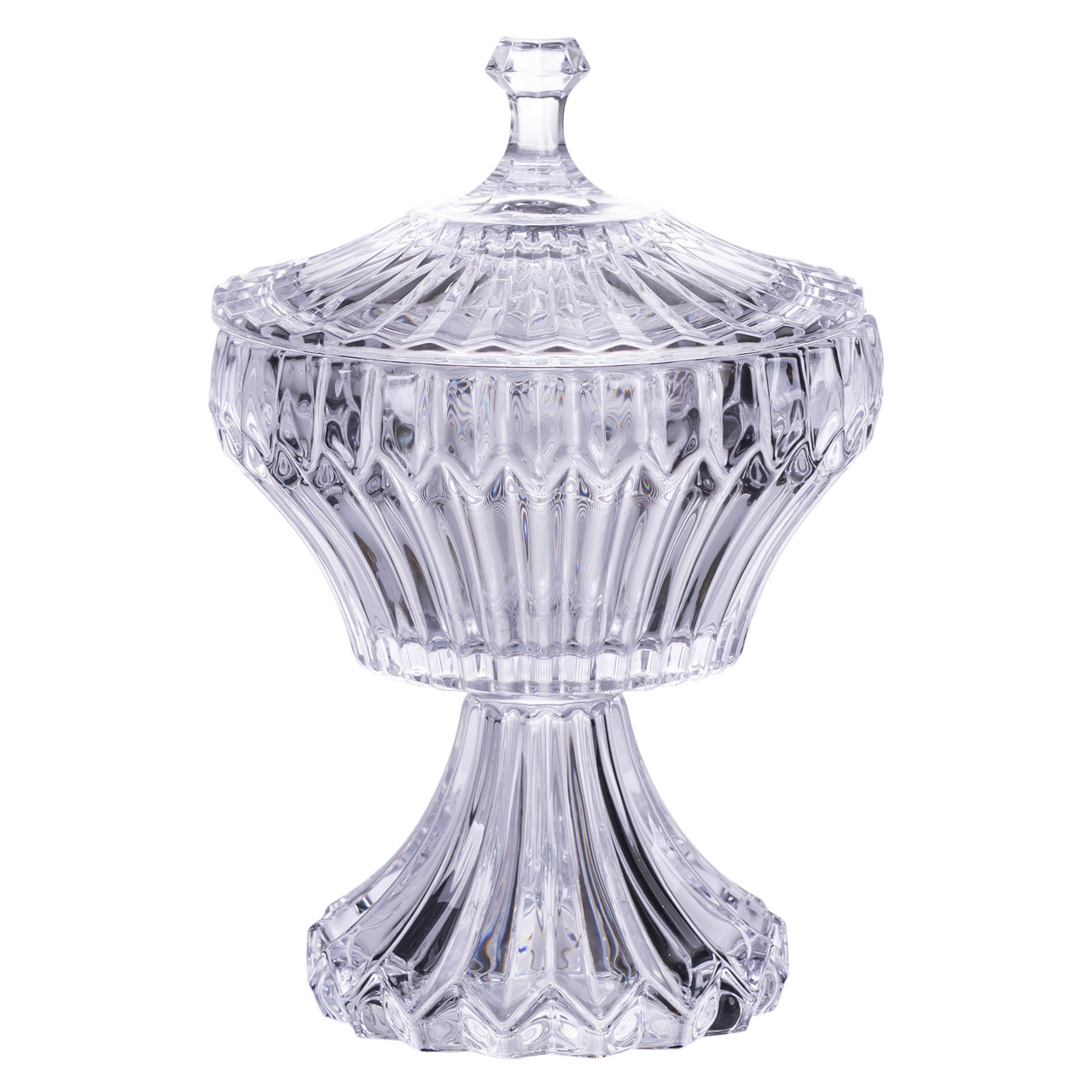 Цукерниця на ніжці з кришкою 17×27 см кругла HP-19-149RB