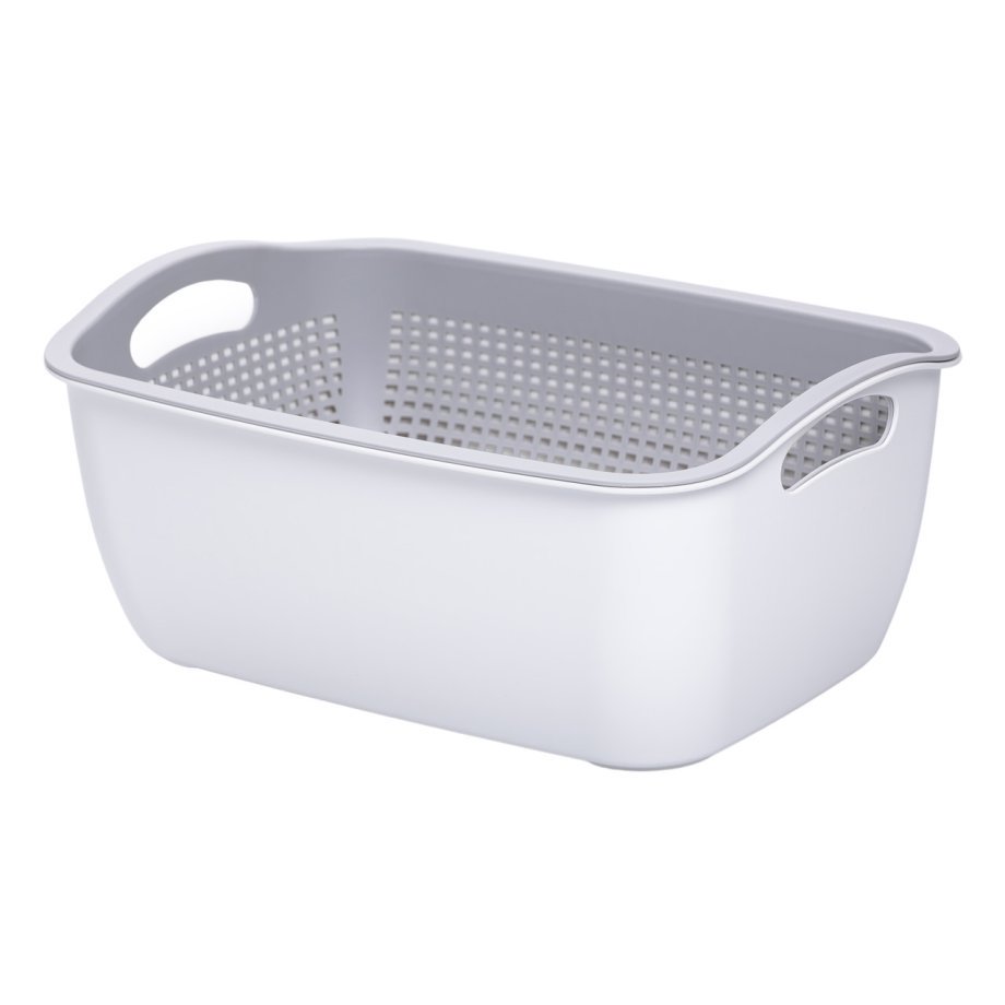 Кошик-друшлак 2 в 1 для миття овочів, фруктів і зелені 29,5×21×11 (см) Сірий HP-45-6G