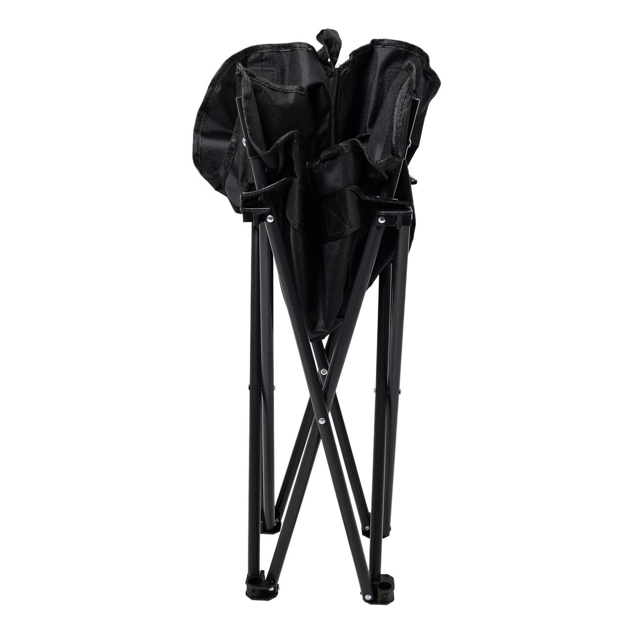 Крісло розкладне туристичне 47х58х70 см з кишенею Чорне SJ-0056-1