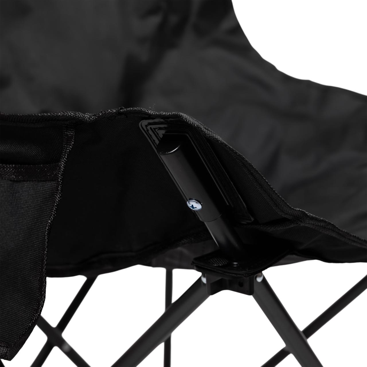 Крісло розкладне туристичне 47х58х70 см з кишенею Чорне SJ-0056-1