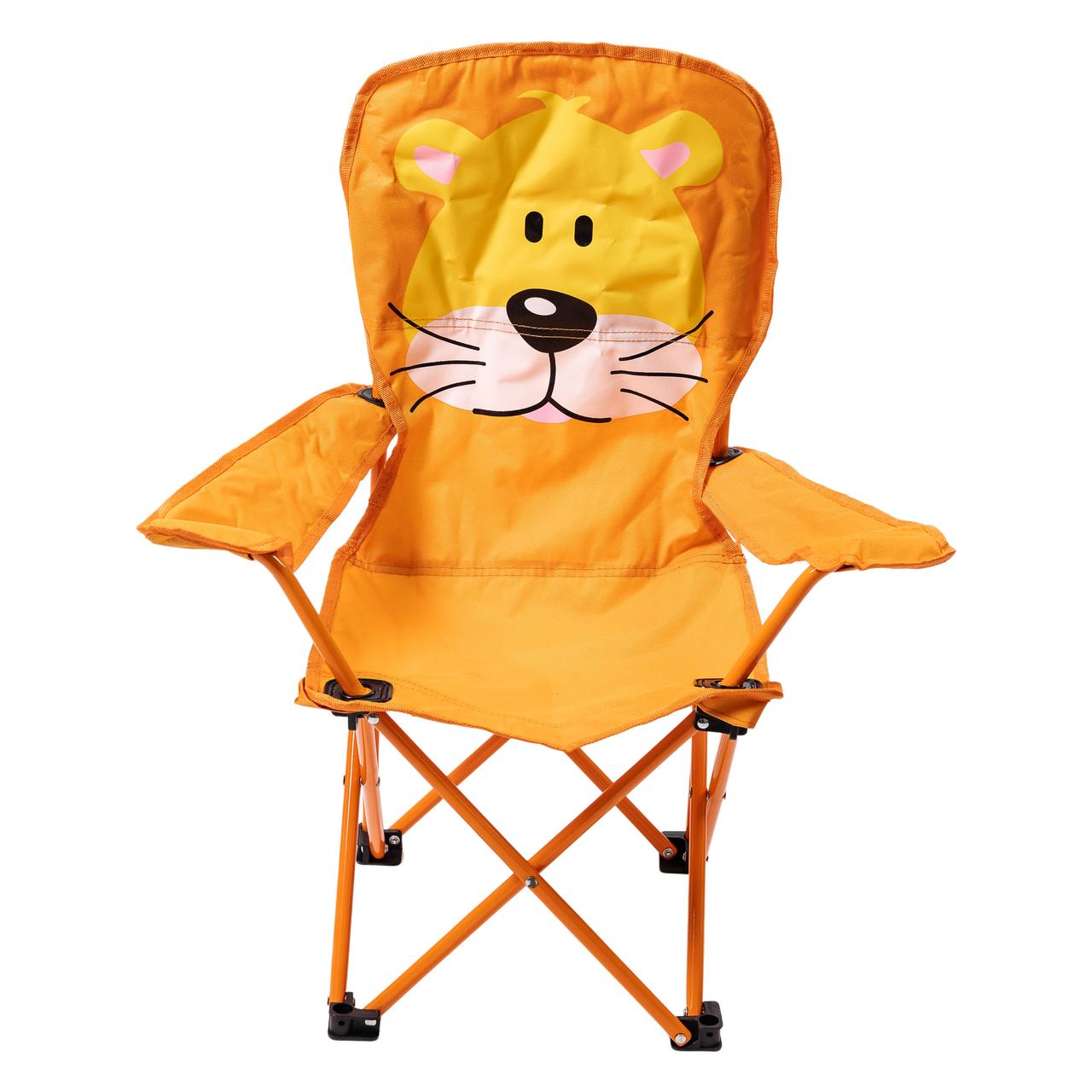 Крісло туристичне для дитини 34х58х65 см з підстаканником Помаранчевий SJ-0065O