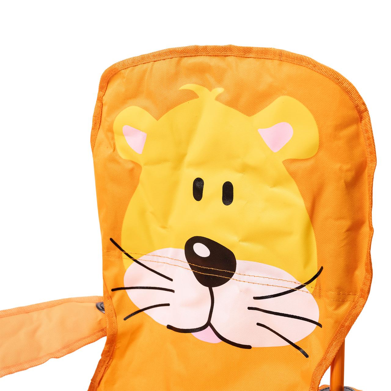 Крісло туристичне для дитини 34х58х65 см з підстаканником Помаранчевий SJ-0065O