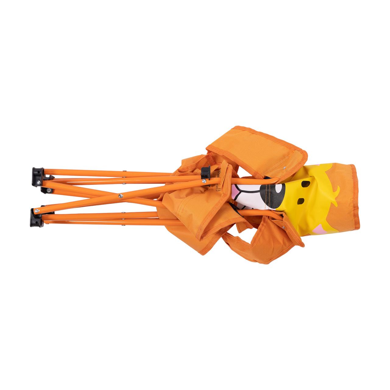 Крісло туристичне для дитини 34х58х65 см з підстаканником Помаранчевий SJ-0065O