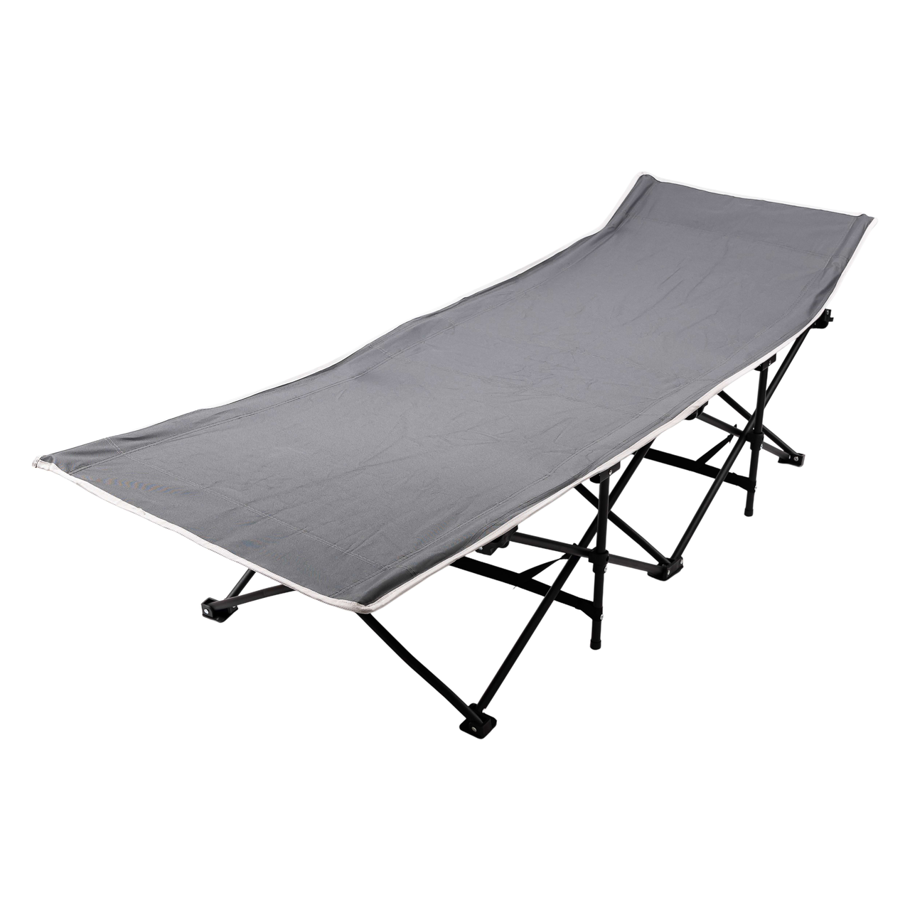 Ліжко розкладне туристичне 190х70х44 см лежак розкладачка розкладачка складна Сірий SJ-0033-2G