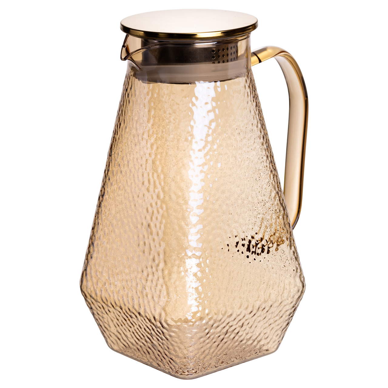 Глечик 1.8 л зі склянками 6 штук по 200 (мл) графин для компоту соку води лимонаду глечик для напоїв Коричневий HP-19-39S