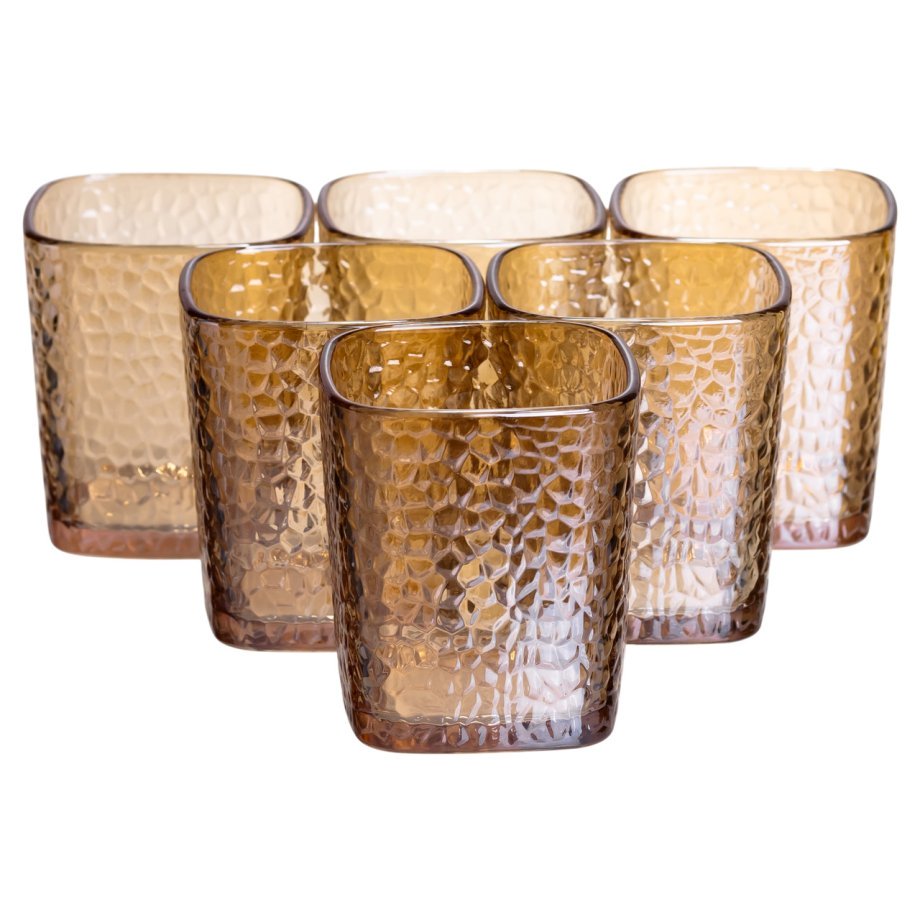 Глечик 1.8 л зі склянками 6 штук по 200 (мл) графин для компоту соку води лимонаду глечик для напоїв Коричневий HP-19-39S