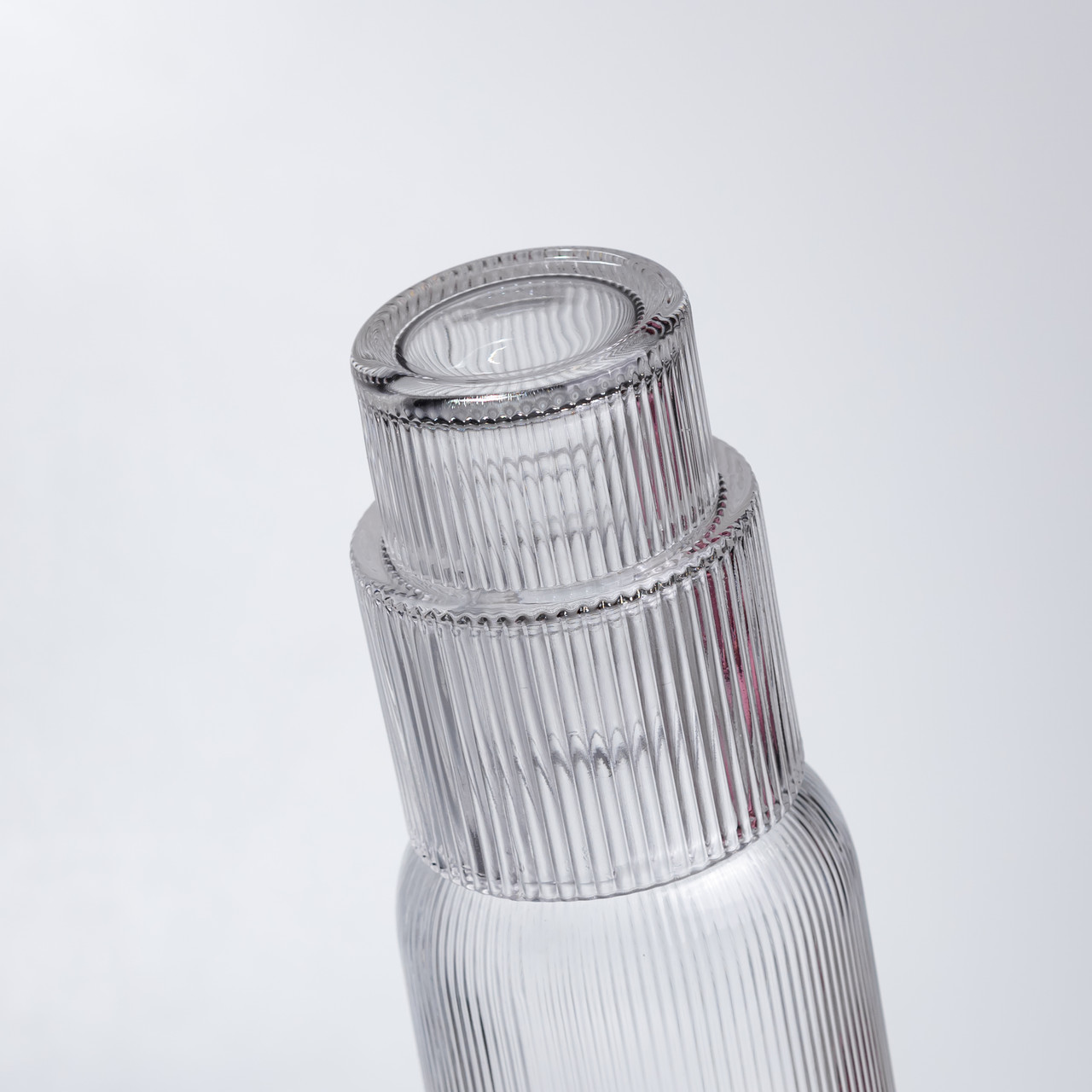 Глечик 700 мл зі склянкою 1 (шт) графин для компоту соку води лимонаду глечик для напоїв Прозорий HP-19-L3