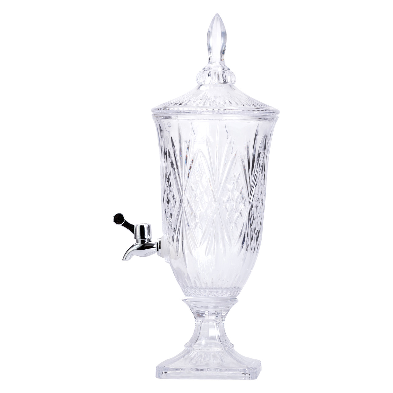 Лимонадниця з краном на ніжці скляна для напоїв 2 л 46 см HP-19-15
