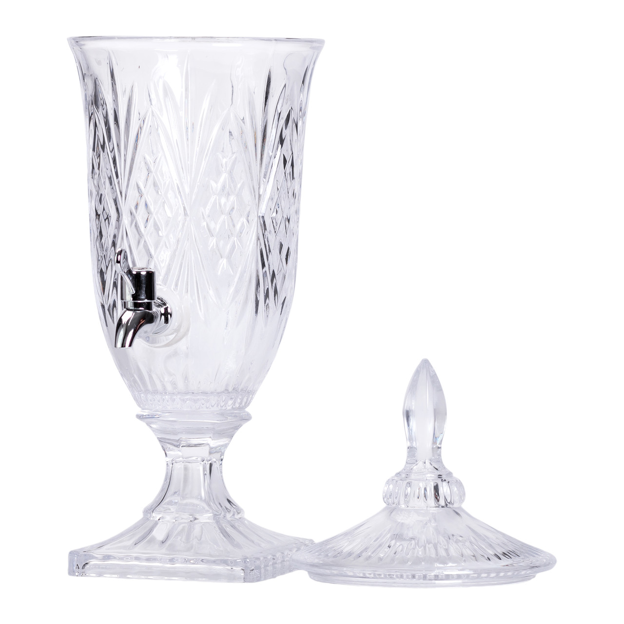 Лимонадниця з краном на ніжці скляна для напоїв 2 л 46 см HP-19-15