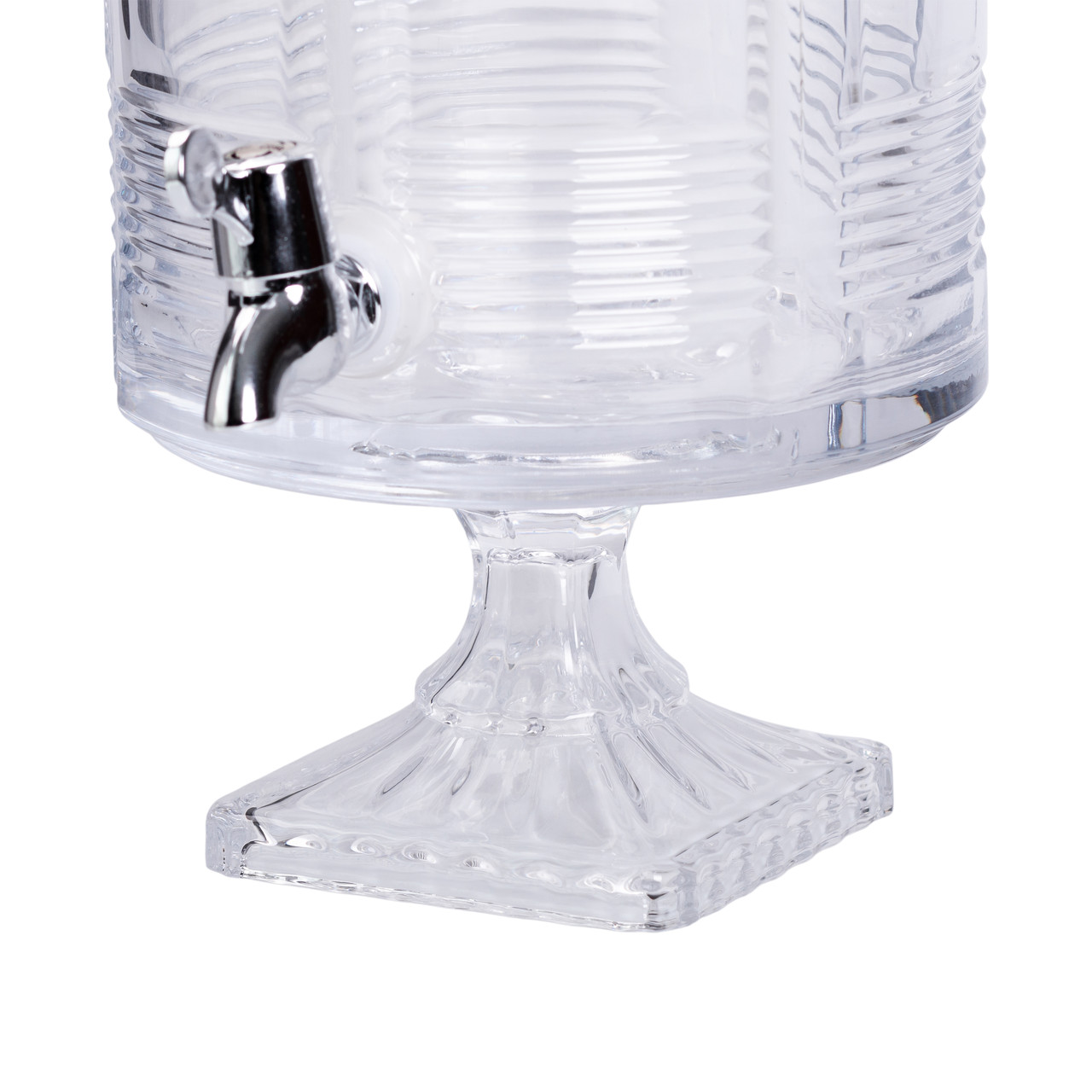 Лимонадниця з краном на підставці скляна 4,5 л прозора HP-19-2