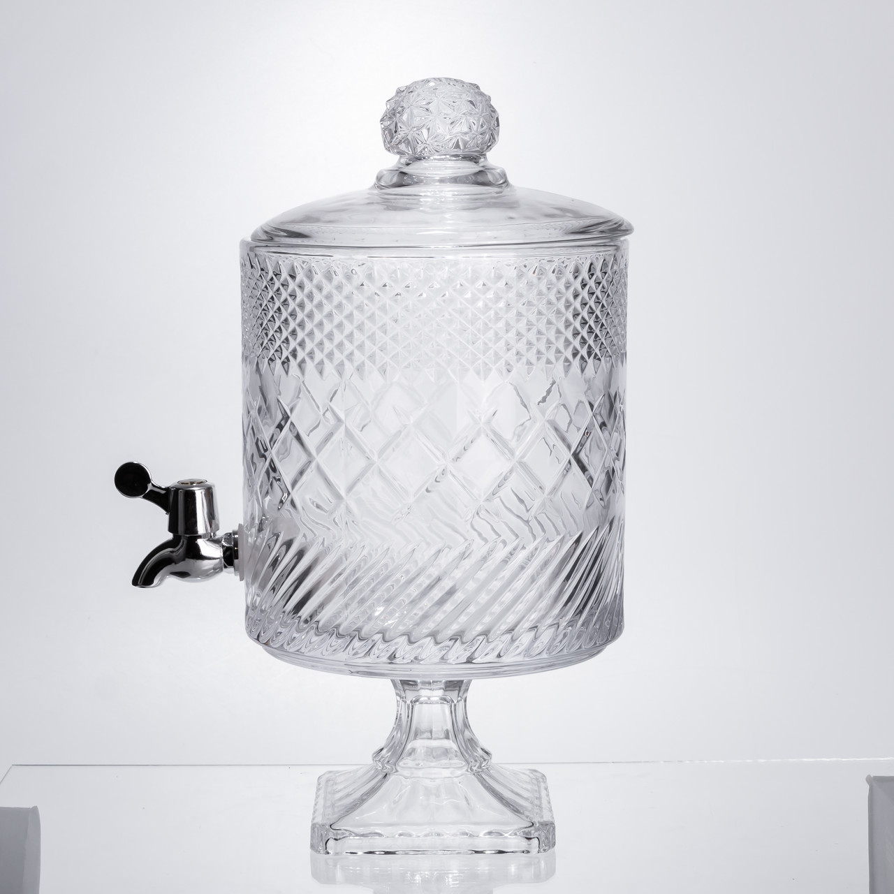 Лимонадниця з краном на підставці скляна 4,5 л HP-19-4