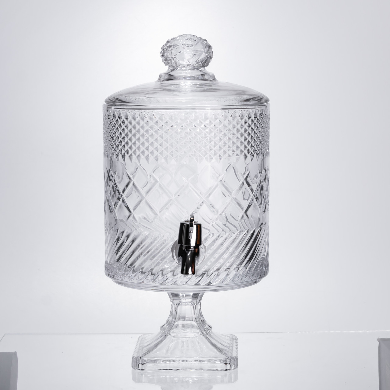 Лимонадниця з краном на підставці скляна 4,5 л HP-19-4