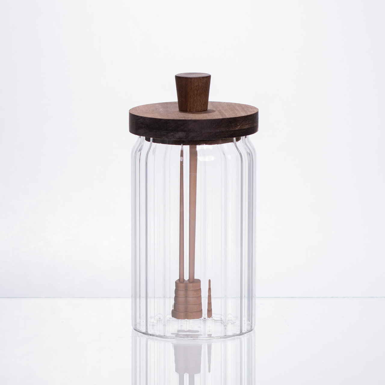 Медовниця скляна з кришкою і ложкою 850 (мл) 64486-6