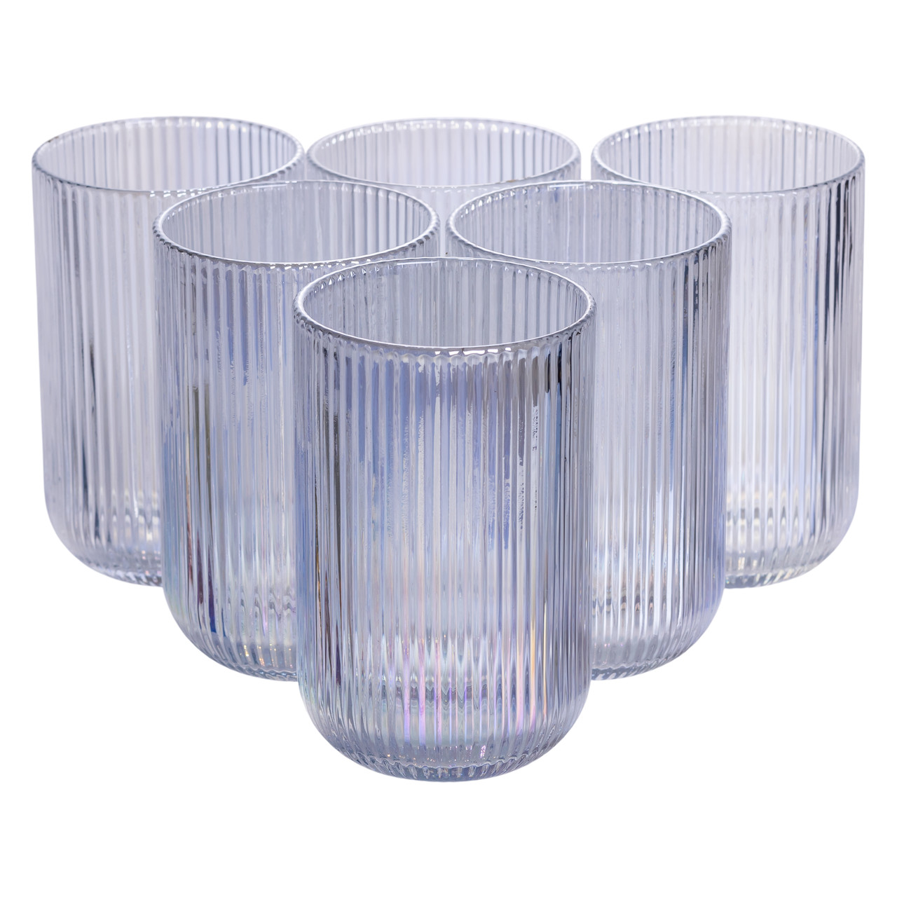 Набір склянок 6 шт скляні склянки 400 (мл) для соку, лимонаду, коктейлів склянки для напоїв HP7113RB