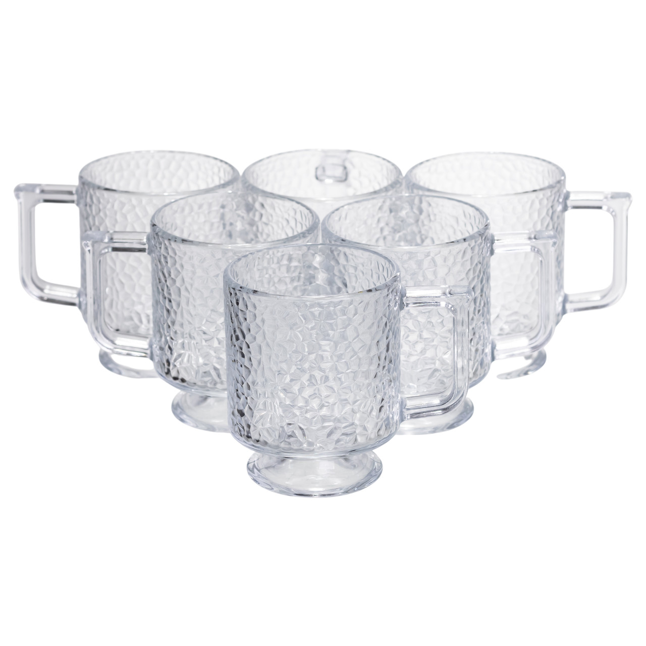 Набір чашок 6 шт для чаю та кави Goblet по 300 (мл) кружки скляні HP-19-L8